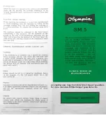 Olympia SM 5 Operating Instructions preview