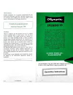 Предварительный просмотр 1 страницы Olympia SPLENDID 99 Operating Instructions