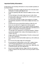 Preview for 7 page of Olympia TB-1250 User Manual