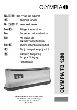 Olympia TB 1280 Operating Instructions Manual предпросмотр