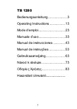 Preview for 2 page of Olympia TB 1280 Operating Instructions Manual