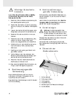 Предварительный просмотр 2 страницы Olympia TR 1307 Operating Manual