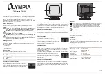 Предварительный просмотр 2 страницы Olympia TV 150 Quick Start Manual