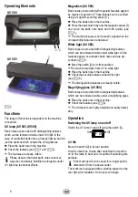 Preview for 8 page of Olympia UV 585 Operating Manual