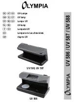 Olympia UV 586 Operating Manual preview