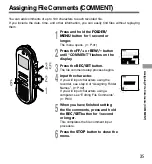 Preview for 35 page of Olympus 141670 - DS 330 Digital Voice Recorder Instructions Manual