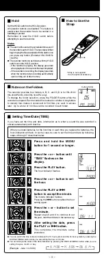 Предварительный просмотр 3 страницы Olympus 141877 - VN 2100 64 MB Digital Voice Recorder Instructions Manual