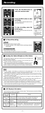 Предварительный просмотр 4 страницы Olympus 141877 - VN 2100 64 MB Digital Voice Recorder Instructions Manual