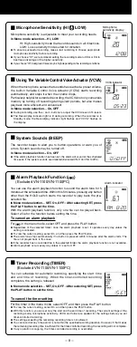 Предварительный просмотр 8 страницы Olympus 141877 - VN 2100 64 MB Digital Voice Recorder Instructions Manual