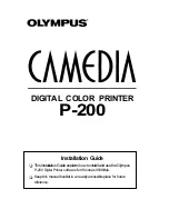 Preview for 1 page of Olympus 201105 - P 200 Photo Printer Installation Manual