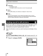 Preview for 74 page of Olympus 225625 - Stylus 800 Digital Camera Advanced Manual