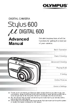 Preview for 1 page of Olympus 225690 - Stylus 600 6MP Digital Camera Advanced Manual