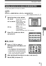 Preview for 61 page of Olympus 225690 - Stylus 600 6MP Digital Camera Advanced Manual