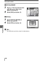 Preview for 62 page of Olympus 225690 - Stylus 600 6MP Digital Camera Advanced Manual