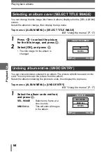 Preview for 64 page of Olympus 225690 - Stylus 600 6MP Digital Camera Advanced Manual