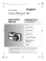 Preview for 1 page of Olympus 225925 - Stylus 780 Digital Camera Instruction Manual