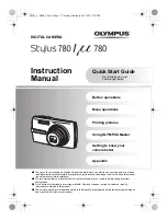 Предварительный просмотр 1 страницы Olympus 225925 - Stylus 780 Digital Camera Instruction Manual