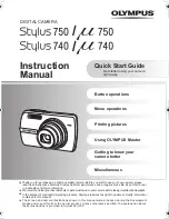 Preview for 1 page of Olympus 750-GP1 - Stylus 750 7.1 MP 5X Optical Zoom All Weather Instruction Manual