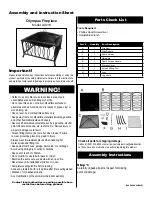 Olympus AD218 Assembly And Instruction Sheet preview