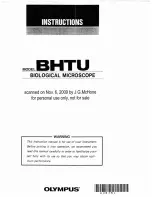 Olympus BHTU Instructions Manual preview