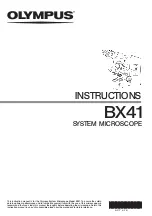 Olympus BX41 Instructions Manual preview
