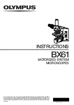 Olympus BX61 Instructions Manual предпросмотр