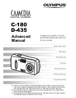 Предварительный просмотр 1 страницы Olympus CAMEDIA C-180 Advanced Manual