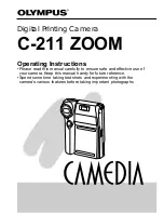 Предварительный просмотр 1 страницы Olympus CAMEDIA C-211 Zoom Operating Instructions Manual