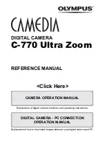 Preview for 1 page of Olympus CAMEDIA C-770 Ultra Zoom Reference Manual