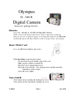 Olympus Camedia D-340R Quick Start Manual preview