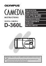 Preview for 1 page of Olympus CAMEDIA D-360L Instructions Manual