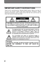 Preview for 2 page of Olympus CAMEDIA D-360L Instructions Manual