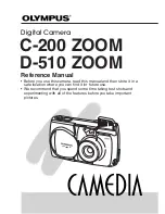 Предварительный просмотр 1 страницы Olympus Camedia D-510 Zoom Reference Manual