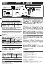 Preview for 2 page of Olympus CAMEDIA FL-BK01 Quick Start Manual