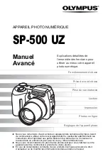 Preview for 1 page of Olympus CAMEDIA SP-500 UZ (French) Manuel Avancé