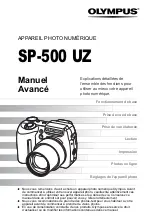 Предварительный просмотр 1 страницы Olympus CAMEDIA SP-500 UZ (French) Manuel Avancé