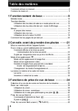 Preview for 4 page of Olympus CAMEDIA SP-500 UZ (French) Manuel Avancé