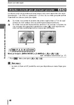 Предварительный просмотр 40 страницы Olympus CAMEDIA SP-500 UZ (French) Manuel Avancé