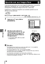 Предварительный просмотр 86 страницы Olympus CAMEDIA SP-500 UZ (French) Manuel Avancé