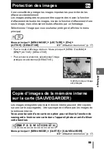 Preview for 99 page of Olympus CAMEDIA SP-500 UZ (French) Manuel Avancé