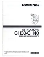 Olympus CH30 Instructions Manual preview