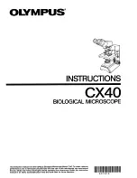 Olympus CX40 Instruction Manual preview