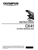 Olympus CX41 Instructions Manual preview