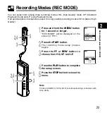 Preview for 23 page of Olympus DM-20 DM-10 Instructions Manual