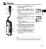 Preview for 25 page of Olympus DM-20 DM-10 Instructions Manual