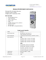 Olympus DM-420 - Digital Voice Recorder Combo User Manual preview