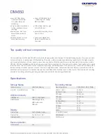 Olympus DM-650 Specifications preview