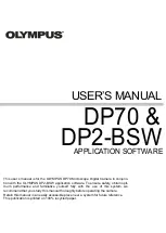 Preview for 1 page of Olympus DP2-BSW User Manual