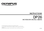 Preview for 1 page of Olympus DP26 Instructions Manual