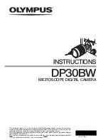 Предварительный просмотр 1 страницы Olympus DP30BW Instructions Manual